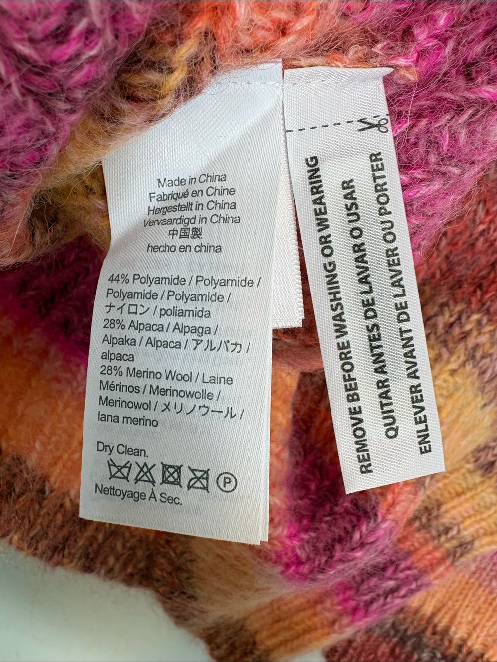 J.Crew Wide-Sleeve Alpaca-Blend Sweater in Ombré Stripe Sz M - Picture 7 of 8